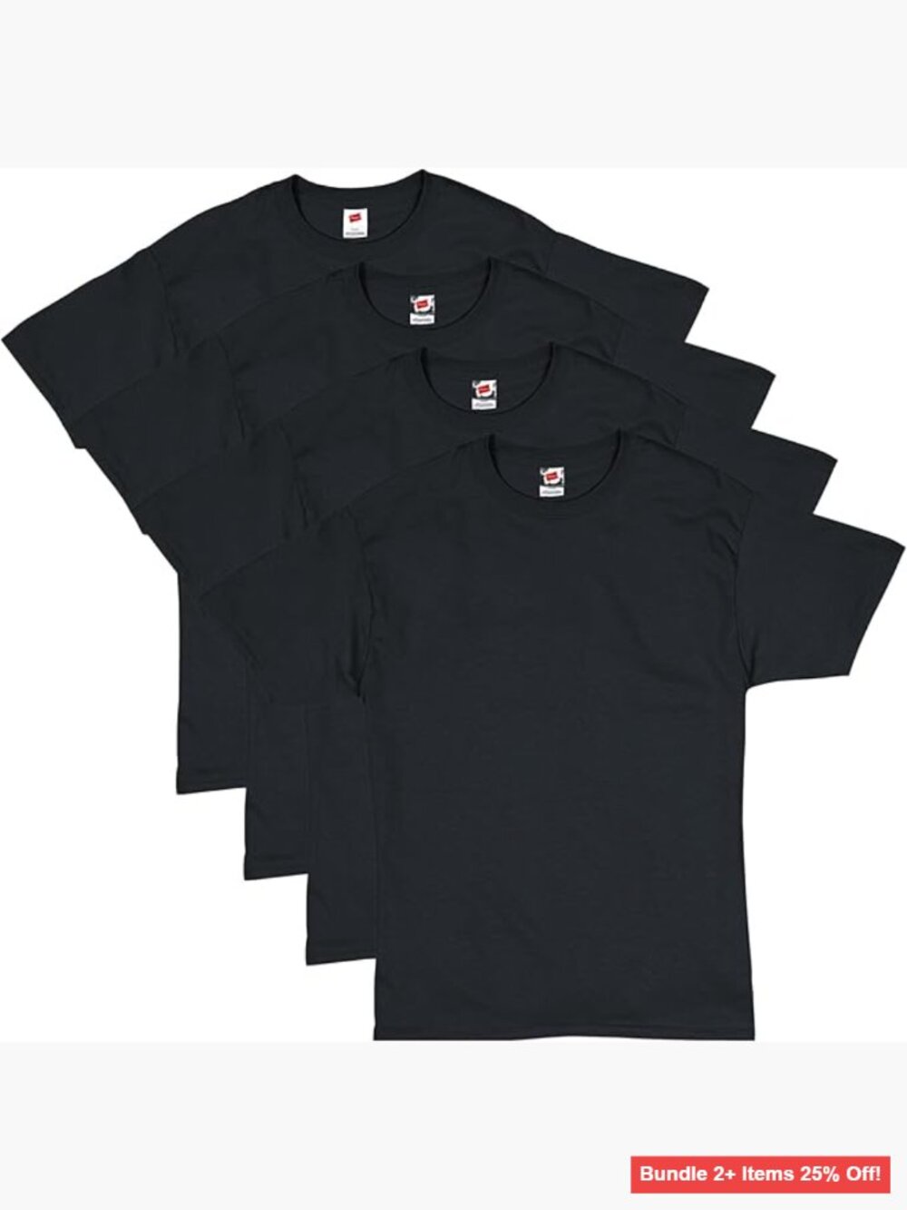 4 Pack Tagless Cotton Crewneck Undershirts Regular Fit Activewear